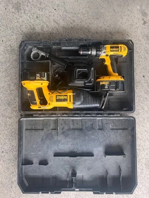 DEWALT DW938 Variable Speed reciprocating Saw & DW987 Cordless Drill Combo Case - Image 1 of 4