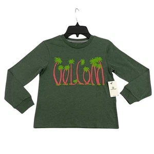 Volcom T Shirt Girls Size 5/6 Green Made From Stoke Long Sleeve Tee MSRP $32 NEW - Picture 1 of 8