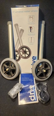 Ruedas andadores universales ajustables Drive Medical de 5" grises antideslizantes - usadas en caja Foto 1 de 4