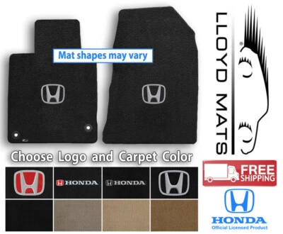 Lloyd Logo Floor Mats for 1992-1995 Honda Civic EX 2 Door - Choose Color & Logo - Image 1 of 4
