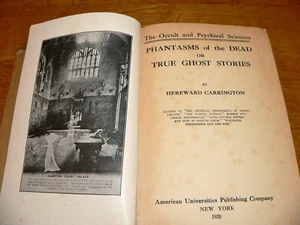 Antique 1920 Phantasms of the Dead by Hereward Carrington HC Book, Ghosts etc. - Picture 1 of 9