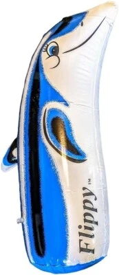 Flippy The 31" Inflatable Pool Dolphin, Premium Heavy Gauge, Repair Kit Included