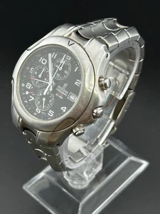 Working Vintage Festina Chronograph Alarm 6599 Date Silver Tone Men's Watch U2 - Picture 1 of 9