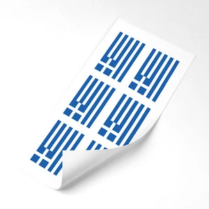 Greece Flag Stickers x6 25mm Car Motorbike Helmet Vinyl Greek Flag - Picture 1 of 1