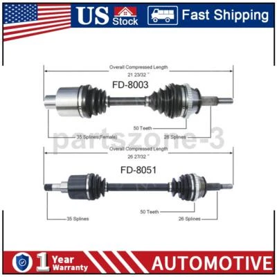 Front CV Joint For Ford Taurus 2005 2004 2003 2002 2001 2000 1999 1998 1997 - Image 1 of 3