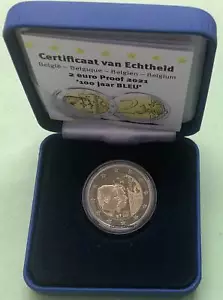 Belgio 2 euro 2021 unione economica con Lussemburgo moneta commemorativa astuccio a prova di PP - Foto 1 di 2