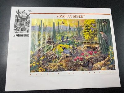 FDC 3293 Sonoran Desert Souvenir Sheet First Day Of Issue With ArtCraft Cover - Image 1 of 2