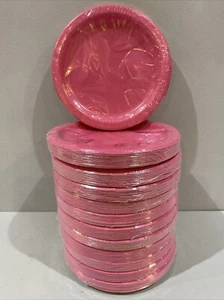 7" Hot Pink Paper Party Plates Round Lot of 12 Pks of 20pcs TOTAL of 240 Plates - Picture 1 of 8