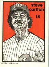 1984 -1989 O'CONNELL & SON MINI PRINTS - #18 STEVE CARLTON - PHILADELPHIA