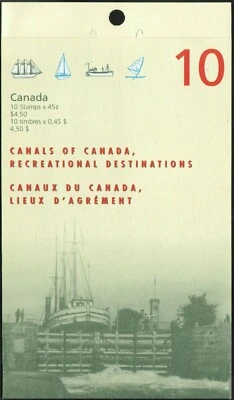 Canada sc#1734a Canals, Booklet Bk208a, Mint-NH - Image 1 of 2