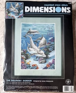 Dimensions Counted Cross Stitch Kit THE DOLPHINS' DOMAIN 3830 - Picture 1 of 4