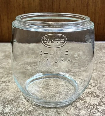 Dietz D-Lite marked Clear Globe for Tubular Lanterns - No Patents - Image 1 of 4