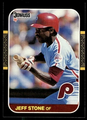 1987 Donruss Jeff Stone Philadelphia Phillies #309 - Image 1 of 2