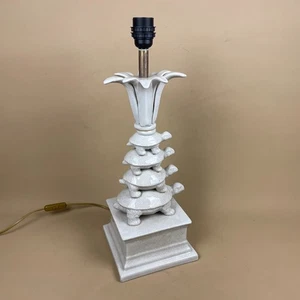 Lámpara de mesa de cerámica para interiores G&C gris claro apilada tortugas tortugas diseñador - Imagen 1 de 14