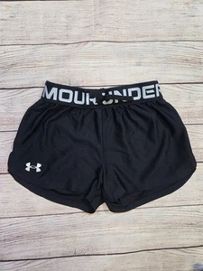 Underarmour Youth Girls Athletic Heatgear Shorts Black Size Small Youth Loose - Picture 1 of 7