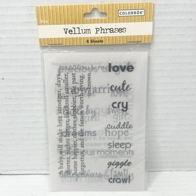 Colorbok Frases Vitela Temática Bebé 4 Hojas Álbum de Recortes Artesanía Foto 1 de 4