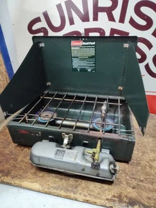 Vintage Coleman Folding Camp Stove No 424 2 Burner Camping Hiking Tested Works - Picture 1 of 11