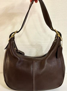 Bolso de Hombro Hobo COACH 9342 Legacy West Zoe Cuero Marrón Oscuro Y2K De Colección - Imagen 1 de 24