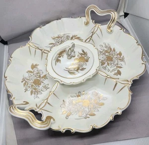 Vintage German  Porcelain Ceramic Relish Tray & Dip Platter Germany - Picture 1 of 10