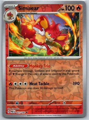 Simisear 021/182 Reverse Holo SV04: Paradox Rift NM - Image 1 of 2