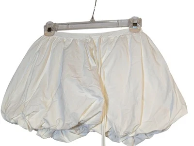 Falda globo con volantes blancos con cintura elástica y cordones para mujer talla xS Volu Foto 1 de 4