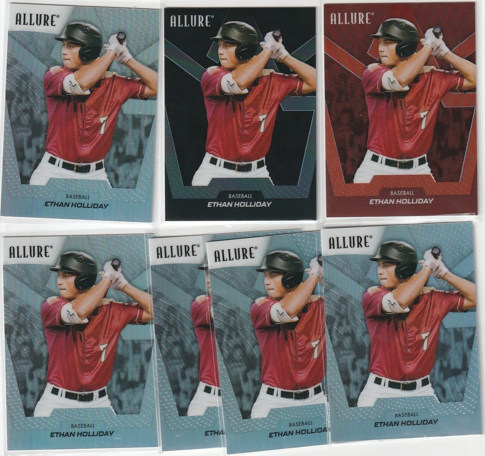 2025 UPPER DECK ALLURE SE ETHAN HOLLIDAY BASEBALL LOT x7 RED BLACK RAINBOW - Image 1 of 1