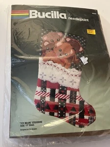 Bucilla Toy Bears Stocking Needlepoint Kit Christmas NEW Factory Sealed #60660 - Picture 1 of 5