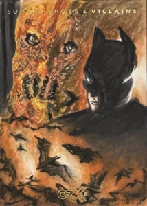 Cryptozoic CZX Super Heroes & Super Villains Sketch Card By Jennifer Allyn - Picture 1 of 5