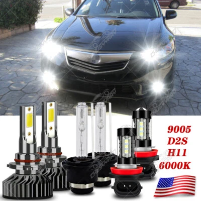 Faros LED HID Hi / Lo + Kit de luces antiniebla para Acura TSX 2009-2013 2014 Foto 1 de 4