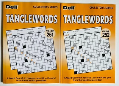 Lot of 2 TANGLEWORDS Penny Press Variety Puzzles Dell (Letterboxes) word search