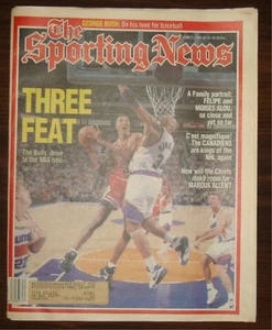 The Sporting News ~ 21. Juni 1993 ~ Chicago Bulls Three Feat ~ Scottie Pippen - Bild 1 von 1