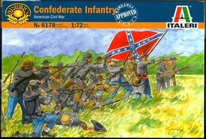 Italeri Models 1/72 CONFEDERATE INFANTRY American Civil War Figure Set - Picture 1 of 3
