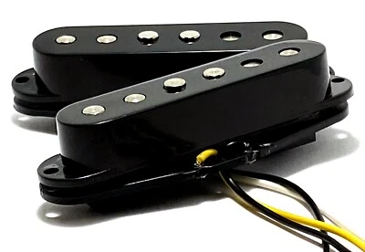 Standard Strat Pickup Set of Two Single Coils ~ Passive Set Style & Cover Choice - Image 1 of 3