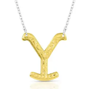 Montana Silversmiths® Yellowstone Brand Gold Necklace YELNC5153 - Picture 1 of 2