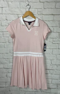 NEW Tommy Hilfiger Girls Pink Short Sleeve Polo Dress Size XL 16 - Picture 1 of 4