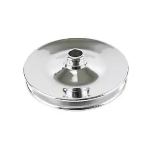 Power Steering Pump 3/4" Press Fit Single 1/2" Groove Steel Pulley Satin for GM - Foto 1 di 1