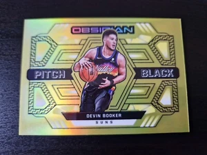Devin Booker 2021-22 Panini Obsidian Basketball Card Pitch Black Yellow Flood - Picture 1 of 3