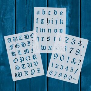 Buchstaben ca. 3cm -3,5cm alte Schrift ● Schablonen ABC groß, klein oder Zahlen