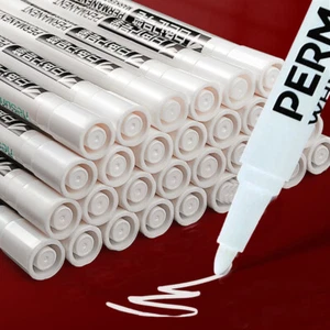 12x White Car Tyre Marker Paint Pen Tire Metal Waterproof Permanent Marking Pens - Picture 1 of 12