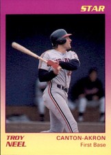 1989 Canton-Akron Indians Star #17 Troy Neel Freeport El Campo Texas TX Card