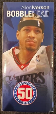 Allen Iverson Bobblehead Vintage 76ers 50th Season NIB - Image 1 of 4