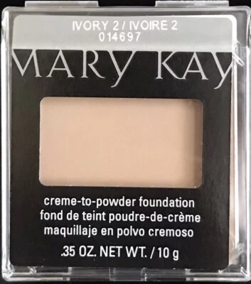 New In Package Mary Kay Creme to Powder Foundation Ivory 2 Full Size Fast Ship - Image 1 of 2