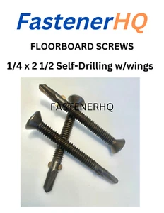 (100) 1/4 x 2 1/2 ESCARIADOR MADERA TORNILLOS TEK: Madera a Metal - Imagen 1 de 4