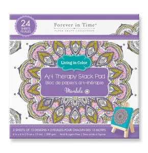 Forever in Time, Mandala, Living Art Therapy Adult Coloring Paper Pad (SP628D) - Picture 1 of 2