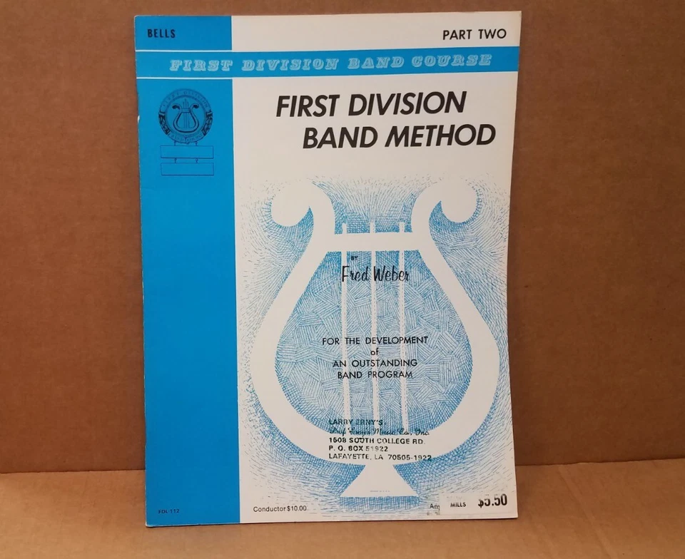 Bells Percussion - First Division Band Method Book Part 2 New old Stock - Image 1 of 1