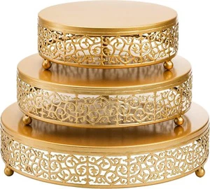 3 Pack Cake Stands, Metal Cake Stands, Dessert Display Cupcake Stands - Picture 1 of 5