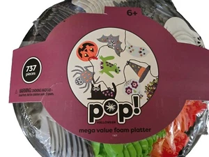 Pop! New 737 Mega Value Foam Platter Kit Halloween Shapes Sealed School Party - Picture 1 of 4