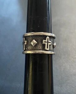 James Avery Kreuz breiter dicker Ring Sterlingsilber nicht mehr produziert selten Größe 5 - Bild 1 von 6
