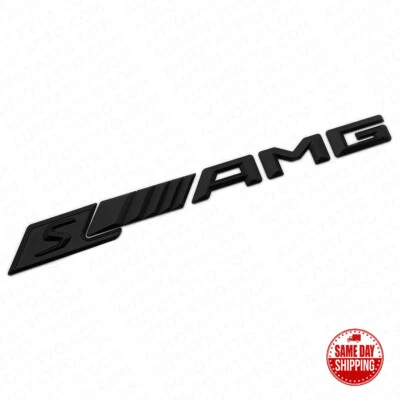 Mercedes S AMG Edition Trunk Emblem Logo 3D Sticker Badge Decoration Sport Black — 第 1/4 张图片