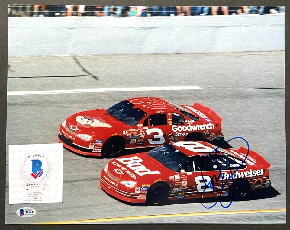 FOTO FIRMADA POR DALE WONHARDT JR 11X14 NASCAR RACING SR DAD DAYTONA 500 BAS Foto 1 de 1